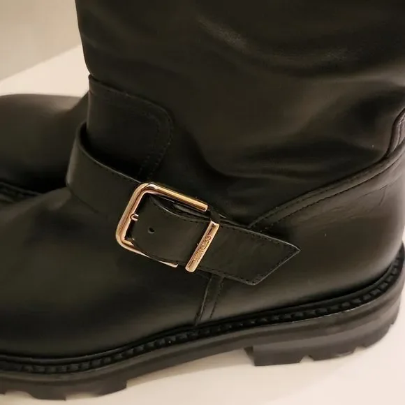 The Jimmy Choo Youth II Leather Boot features a leather upper, - Picture 8 of 14